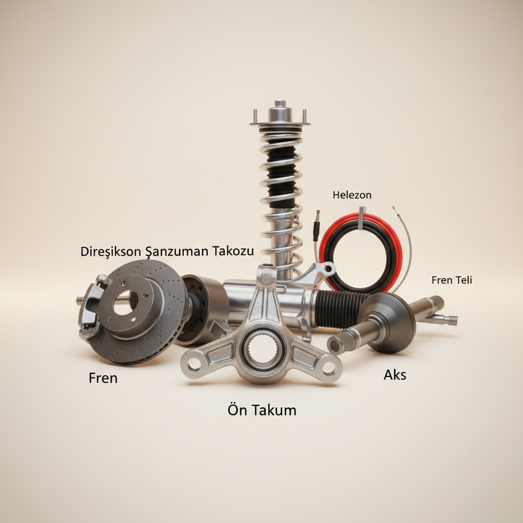 Ön Takım - Aks - Fren - Direksiyon - Motor Şanzuman Takozu - Amortisör - Helezon - Gaz Fren Teli